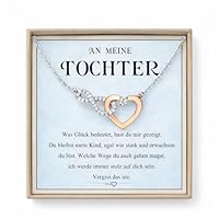 ARICHDUDE An meine Tochter Kette Unendliche Liebe Herz-Halskette Weihnachts Geburtstags und Abschluss Geschenk für Tochter von Mama