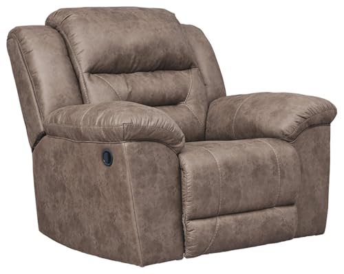 Signature Design by Ashley Stoneland Manual Rocker Recliner, Fossil Gray
