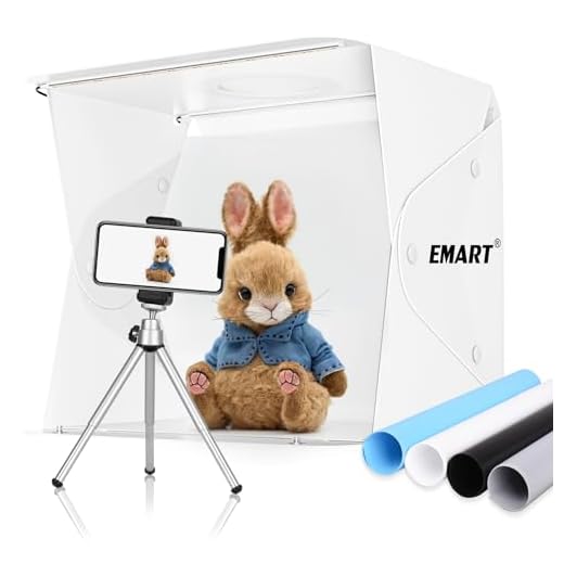 Emart 14" x 16" Photography Table Top Light Box 52 LED Portable Photo Studio Shooting Tent