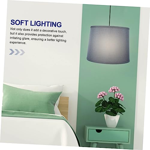 Image of Natural Linen Drum Lamp Shade Wear Table Lamp Shade Frame Fitter Ceiling Floor Bedside Lamps