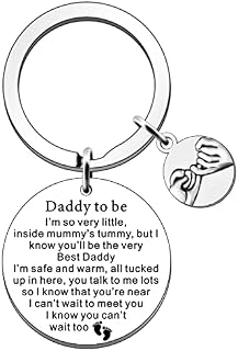 SDOFY Daddy to Be Gifts from Bump Dad to Be Gifts New Dad New Father Keyring Gifts First Time Dad First Fathers Day Parents