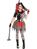 Fun World Womens Sinister Circus Costume White Medium/Large