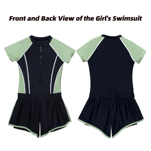 Hill & Sea Girls One Piece Swimsuits Quick-Dry Girls Bathing Suit, Soft Stretch Swimwear for Beach Pool Outdoor Play2