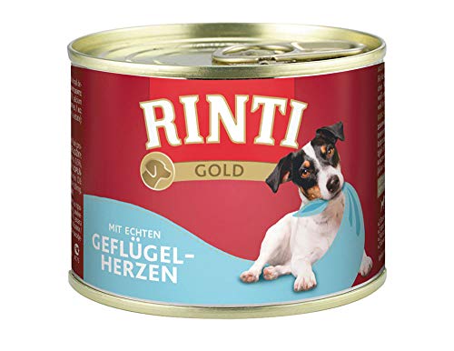 Produktbild von Rinti Gold Geflügelherzen Hundefutter - 12 x 185 g