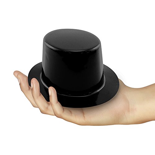 Black Mini Top Hat - 12 Pack #TOP6