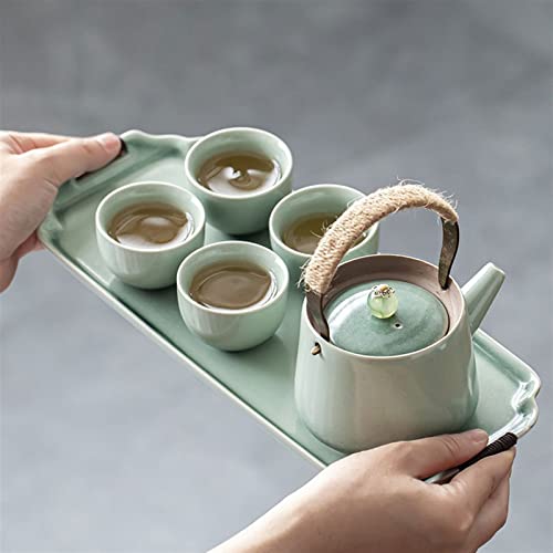 Bandeja de cerámica para servicio de mesa de centro y decoración de cocina moderna 5
