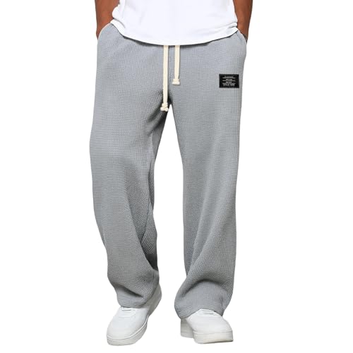 Pantalon de loisirs en tricot respirant pour homme avec coupe décontractée