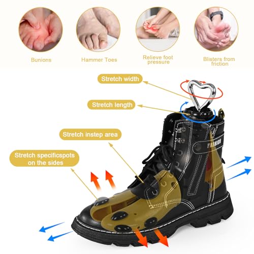 Eachway PACK OF 1 YELLOW Shoe Stretcher Women Men Professional Boot Stretcher Adjustable Width Length For Wide Feet L Wm'S 12-14;Men'S 10-14,Yellow Pack Of 1 thumb #3