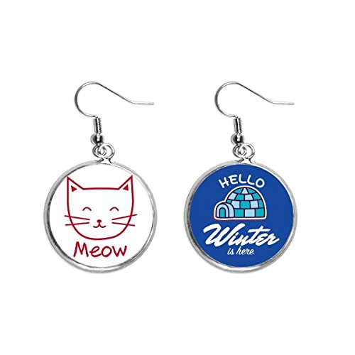 Joyas de gato colgantes para proteger animales con pendientes de gota de hielo invernal