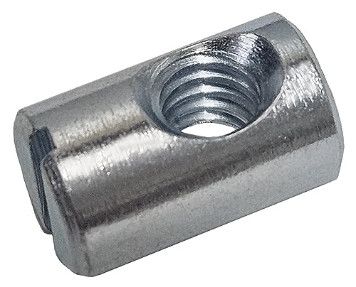(12) Cross Dowels/Barrel Nuts - 1/4-20 16mm X 10mm Zinc-Plated Off-Centered CNC