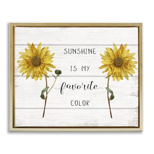 Sunshine Favorite Color Floral, 17 x 21 Inch Canvas in Floater Frame