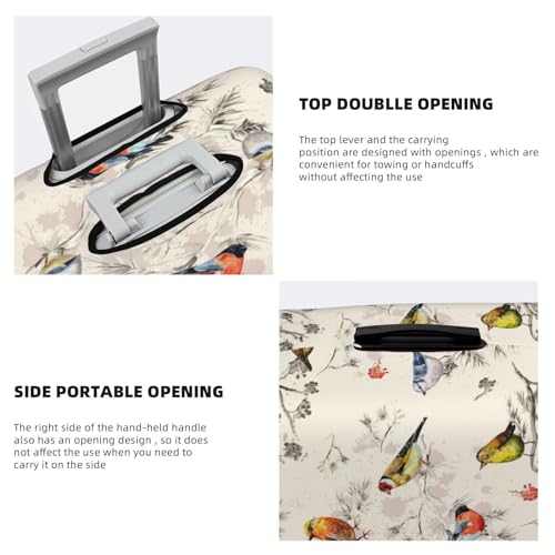 VOSERY Travel Luggage Cover - Little Birds Washable Suitcase Covers Protector Fits 18-32 Inch Luggage3