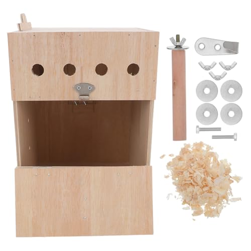 Nichoir pour perruches à ventilation optimale en bois moyen format