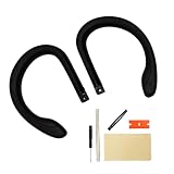 (1 Pair) Left and Right Ear Loop Clip Replacement Silicone Sports Earphone Hoop for PowerBeats 3 Wireless Headphone (Black)
