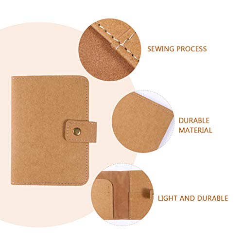 Toyvian Titular Do Passaporte de Couro Caso de Capa de Papel Kraft Rfid Bloqueio Carteira de Viagem
