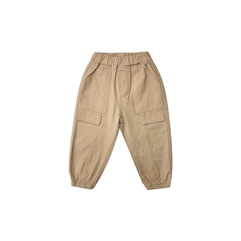 Boys Baggy Cargo Pants for Kids Wide Leg Loose Athletic Hiking Joggers Oversized Pocket Cuffed Hem Autumn Biking Bottom