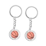 Kisangel 2piezas Llavero De Baloncesto De Llaveros Decorativos De Balones Deportivas Canasta Baloncesto Basquetbol y Originales De