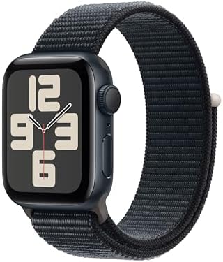 Apple Watch SE (2nd Gen, 2023) [GPS 40mm] Smartwatch with Midnight Aluminium Case with Midnight Sport Loop. Fitness & Sleep Tracker, Crash Detection, Heart Rate Monitor, Carbon Neutral
