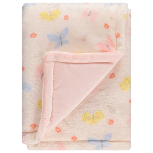 Image of 2-Ply Infant Blanket - Soft Fleece with Polyfill for Extra Fluffiness - Cozy and Warm Baby Blanket for Boys and Girls, 30x40 Inches - Dinosaur, Butterfly, Alphabet, Elephant, Bear Prints