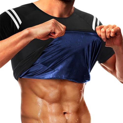 Camisa de sauna, camisa de sauna para hombres | Captura de calor Vest de compresión de sudor | Capejarias de captura de calor Top Shaper para mejorar el sudor para el gimnasio, entrenamiento e interio