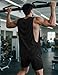 QOSOQ Mens Gym Sleeveless Tank Top Workout Muscle Shirt Cut Open Quick Dry Bodybuilding Vest 1/3 Pack Black