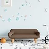Gecheer Sillón Infantil Sofa Bebe para Niños,Silla para Dormir Sofá Tapizado para Bebé Sillón Butacas pequeñas Sofá Cama para Niños de Tela marrón 70x40x24 cm 9#