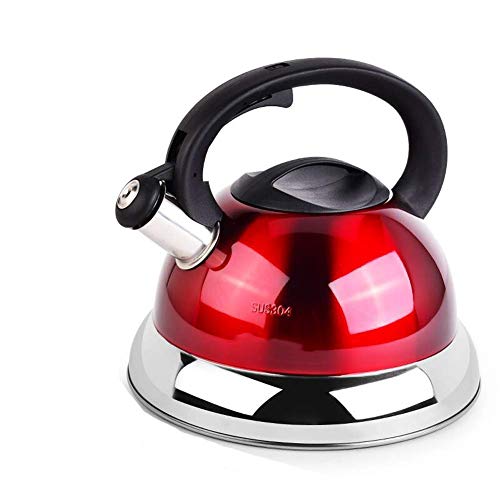 Pfeifen Kochfeld Wasserkocher Edelstahl Teekessel Kapazität 4 Liter Herd Teekessel für alle Kochfeldtypen einschließlich Induktion und Gusseisen