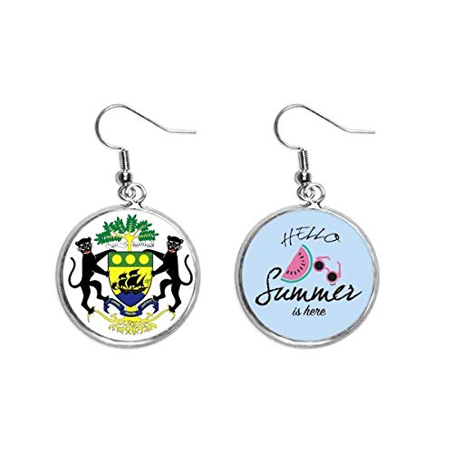 Pendientes de sandía ligeros antifatiga del lóbulo con diseño de Gabón