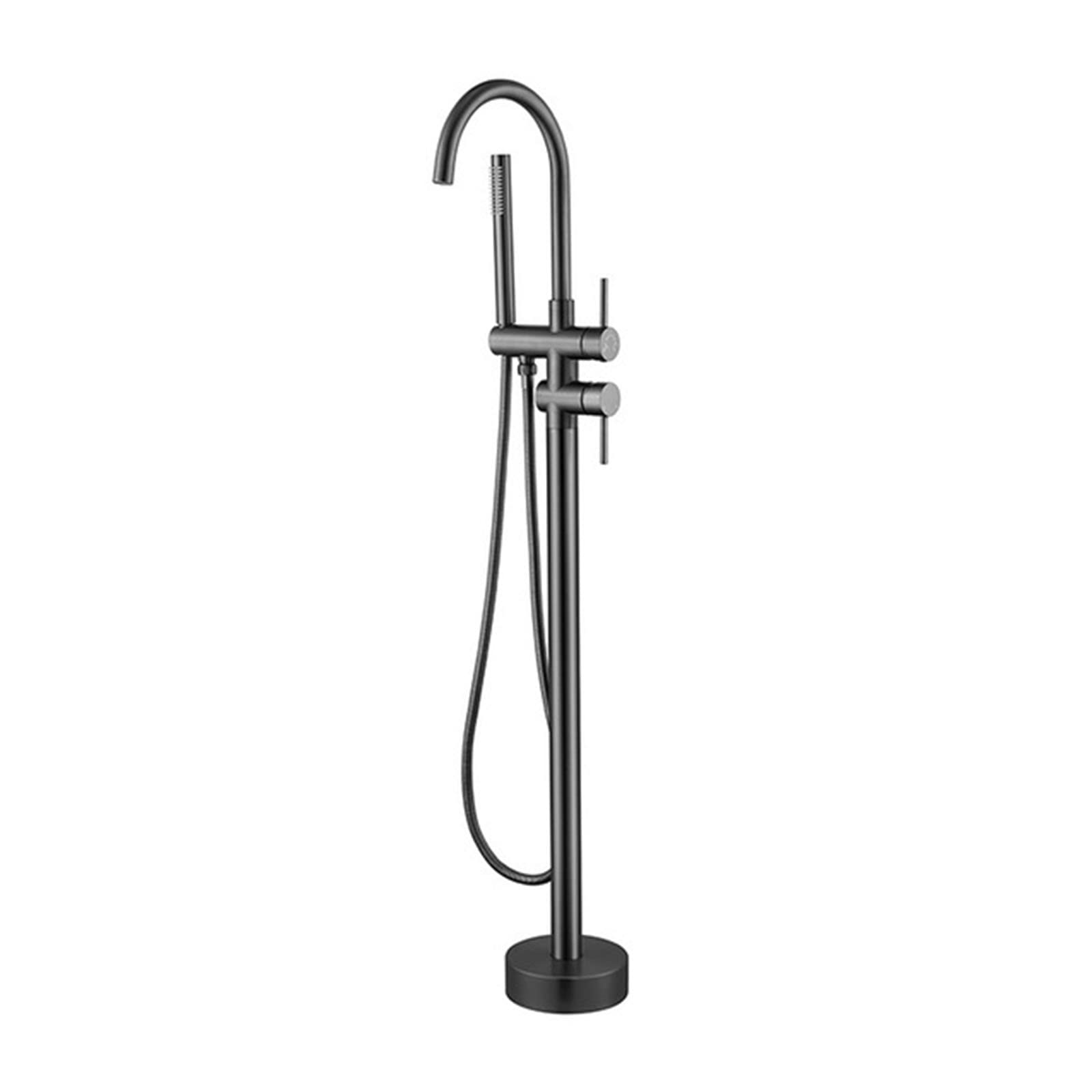 Baignoire robinet debout LWX mitigeur cascade avec douchette à main et tapis de douche