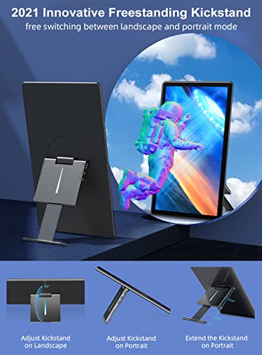 Portable Monitor Touchscreen Kickstand, 15.6" Freestanding Touch Usb C Monitors, 2000:1 Contrast Ratio 1080P 100% Srgb Ips External Screen With Hdmi Type C Trave Display For Laptop Pc Phone Ps4 Xbox #TOP1