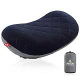 Hikenture Inflatable Pillow for Camping, Washable Backpacking Pillow for Sleeping, Ultralight Blow Up Pillows with Removable Cover, Portable&Compact Hiking Pillow for Beach, Travel, Outdoor(Blue)