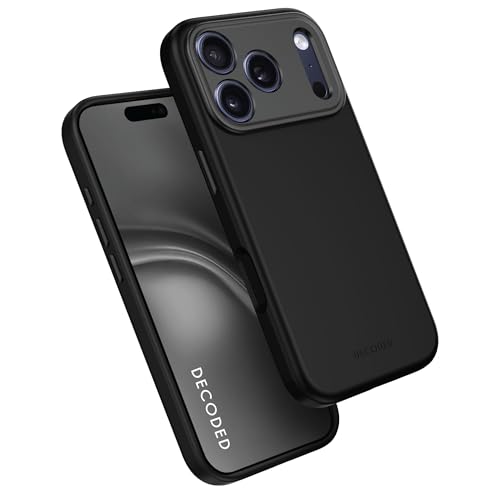 DECODED Coque pour iPhone 17 Pro Max, Silicone Liquide, Antimicrobien, Compatible avec MagSafe, Magnétique, Protection Caméra, Bouton Camera Control, Anti-Rayures, Marron