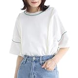 [n'OrLABEL] オシャレウォーカー【配色メロー冷感Tシャツ】 トップス Tシャツ カットソー レディース 半袖 配色 メロー 夏 ひんやり 接触冷感 ゆったり カジュアル おしゃれ きれいめ 5分袖 12tm02e