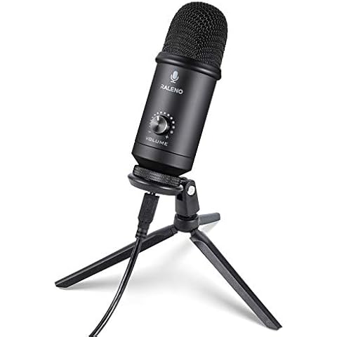 RALENO Microphones Professional USB Microphone for Recording, Streaming, Podcasting, Broadcasting, Gaming, Voiceovers, Plug & Play with Tripod Stand, Compatible with PC Laptop and Mac Cover