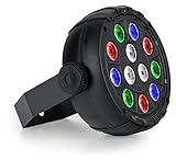 Showlite PL-12 USB-PAR12 Partyspot - Kompakter LED RGBW-Scheinwerfer für Party, Bar und mobile DJs - Stromversorgung über USB-Netzteil - mit Mikrofon für Musiksteuerung - Kunststoffgehäuse