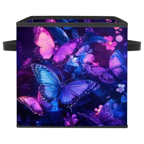 Cube de rangement papillon violet pliable pour gagner de la place - 2