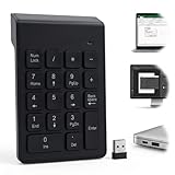 clavier pavé numérique sans fil 【Touches Précises et Silencieuses】 Les touches du pave numerique offrent une frappe précise, silencieuse et durable, idéale pour une utilisation prolongée. Ce clavier numériqu assure une excellente lisibilité des chiffres et symboles, parfait pour les tableurs, la saisie comptable et les tâches administratives nécessitant un numpad réactif et fiable.