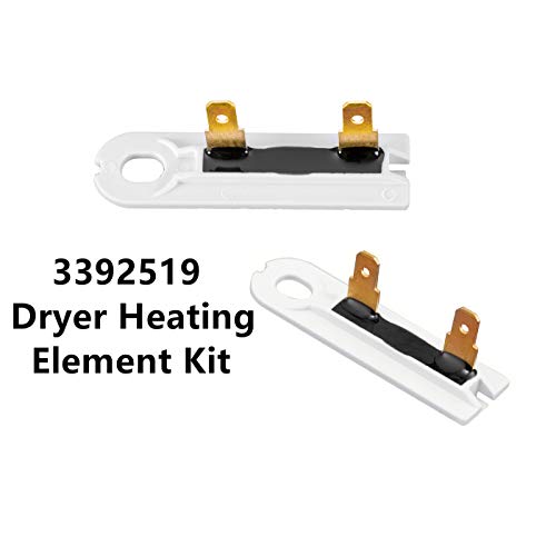 279838 Dryer Heating Element For Whirlpool Kenmore Roper Dryer Heating Element Parts 3977393&3977767&3392519&3387134 3387134, 3977767 Dryer Thermostat Replacement Kit 3977393,3392519 (2 Pcs) #TOP5