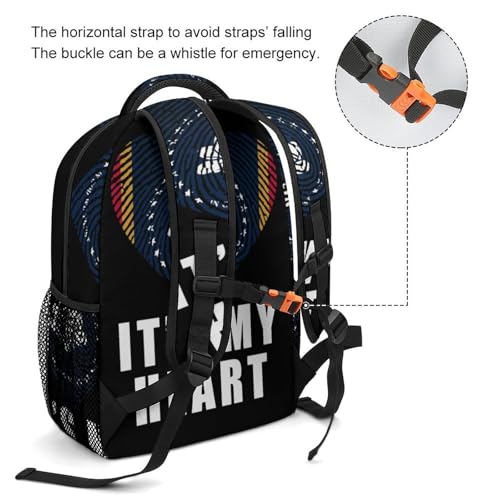 Mississippi Is My Heart Unisex Backpack Casual Daypacks Lightweight Shoulders Bag for Camping Hiking Travel3