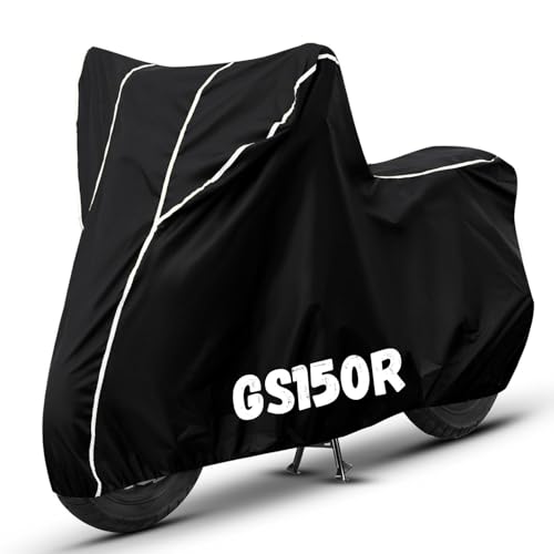 Image of Bike Cover for GS150R 100% Waterproof, Dustproof & Scratch Resistant| Fully Bottom Elastic UV Resistant Heavy Duty Body Cover | All Weather Outdoor Use