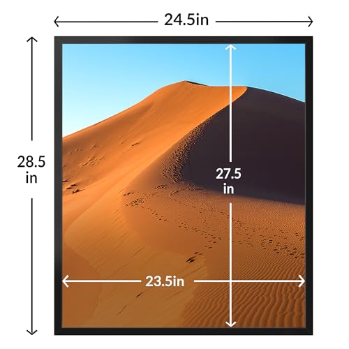 Image of LaVie Home 24x28 Picture Frame for Wall Display, 24x28 Black Picture Frame with HD Plexiglas, 24 x 28 Photo Frame 1 Pack, Display Frame for Vertical or Horizontal, Classic Collection