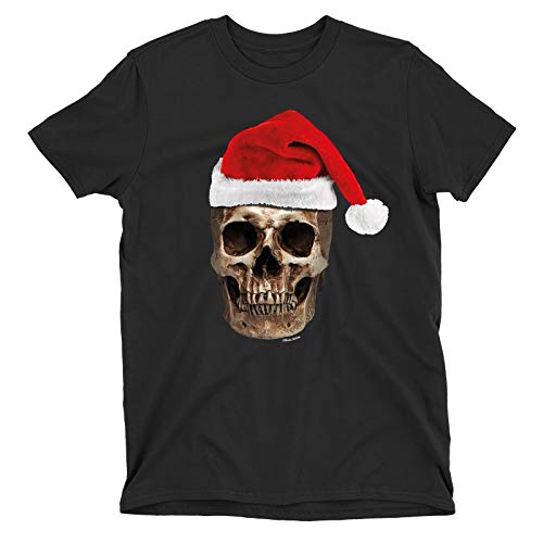 buzz shirts Christmas Skull - Womens Organic Cotton Christmas T-Shirt