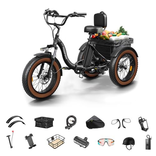 PUCKIPUPPY Electric Tricycle for Adults Alaskan, Rear Motor