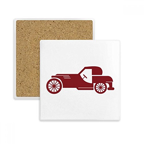 Sous-verre carré voiture rouge pour sublimer vos apéritifs et cafés - 2