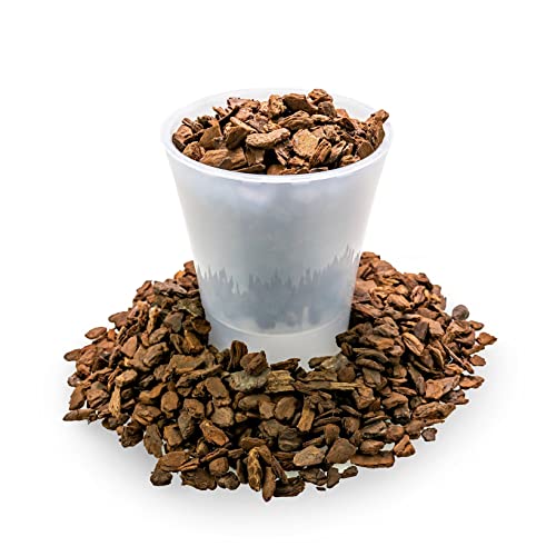 Premium Grade New Zealand Pinus Radiata Bark by Gardenera - Organic Hand Mixed New Zealand Pine Bark for Orchids - Medium Chips 9-12mm - 2 Quart