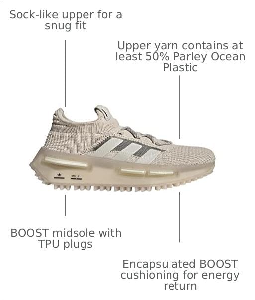 Image of adidas NMD S1 Shoes Men's, Beige, Size 8