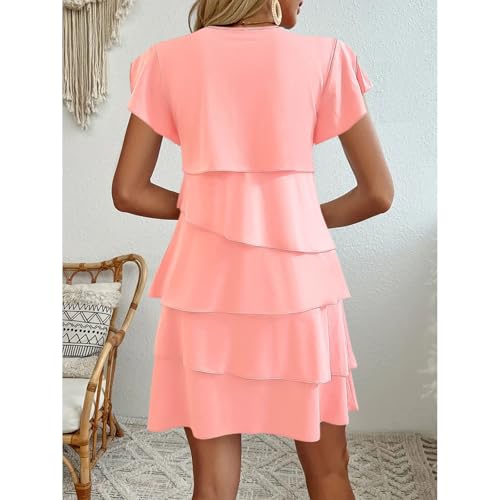 Robe flowys swing multicouche à volants légers et amples