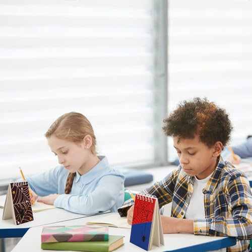 SAVITA 24stk Notizbuch mit Spinnenmotiv, 4 Verschiedene Ausführungen Spiralnotizbuch mit Spinnenmotiv Mini-Notizbücher Geeignet für Kindergeburtstage