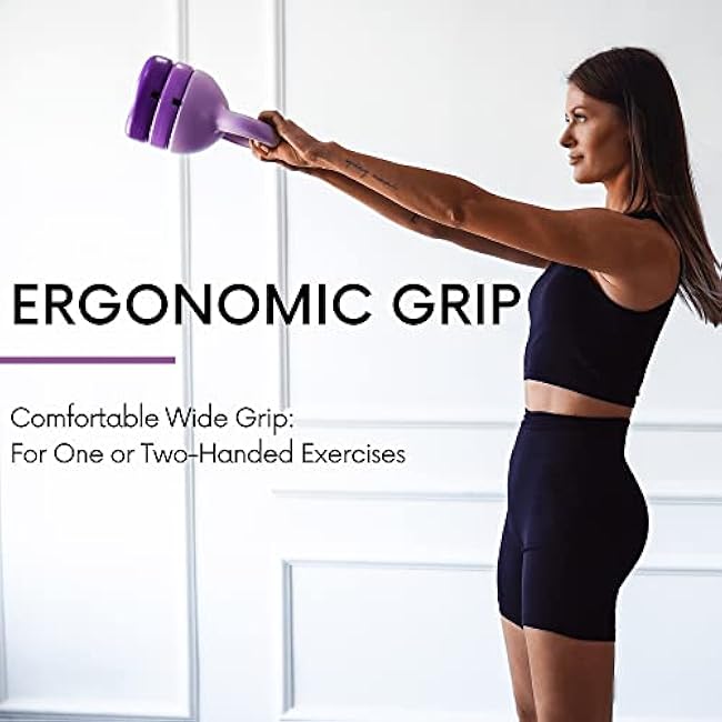 Polyfit Adjustable Kettlebell | 5 lb - 12 lb | Kettlebells Weights Set for Home Gym | Kettle Bell Sets for Women at Home