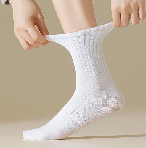 Cotton Ribbed Athletic Running Socks Sports Socks Arch Support Breathable Cushioned Socks for Men Women (6 Pairs)2